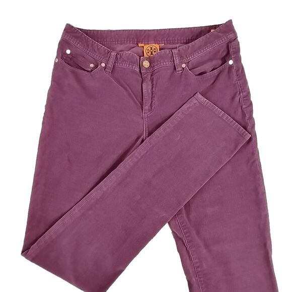 Tory Burch Denim - Tory Burch Super Skinny Jean Purple Corduroy Womens Size 32 Mid Rise